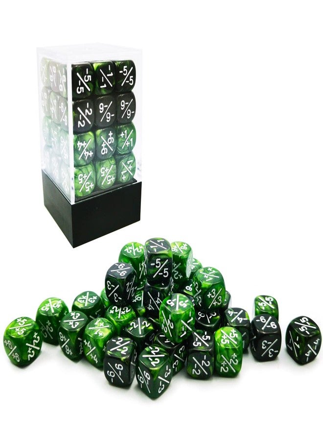 BESCON 36pcs 12mm Marble Green & Gemini Green Dice Counters Set, Small Token Dice Compatible with MTG, CCG, Card Games - Image 3